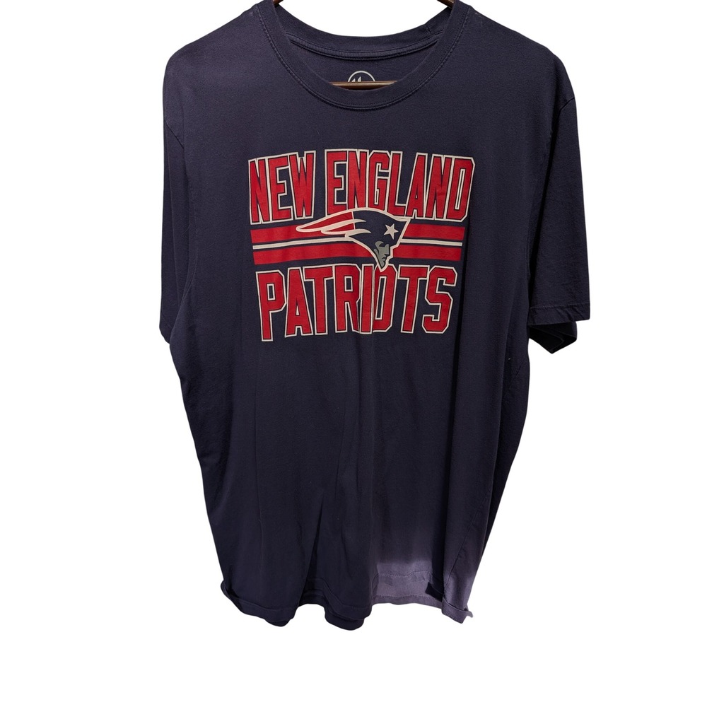 '47 Brand New England Patriots T-Shirt Mens XL Navy Blue Excellent NFL Graphic